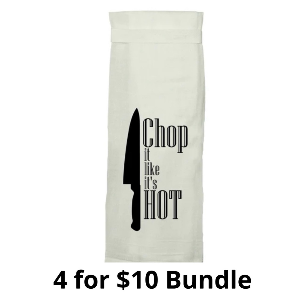 Chop It Like It’s Hot Tea Towel